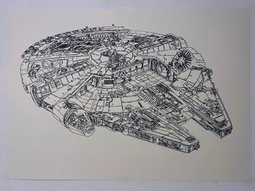 Picture of plotted Millenium Falcon