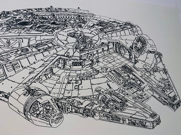 Picture of plotted Millenium Falcon