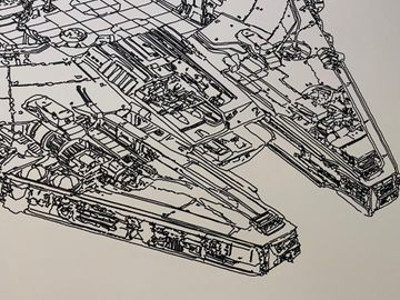 Picture of plotted Millenium Falcon